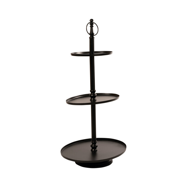 Mars & More etagère ovaal 3 lagen zwart 100cm