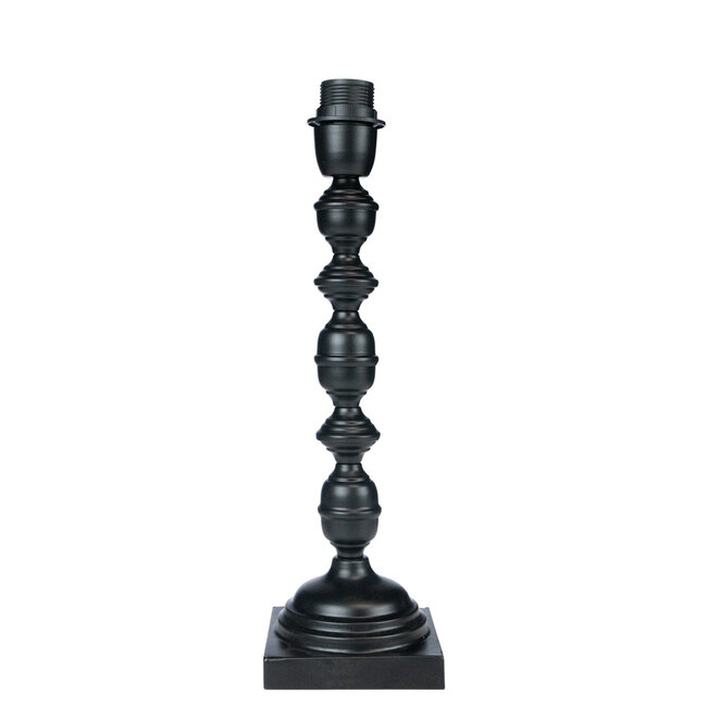 Mars & More lampvoet ornament zwart 12x12x40cm
