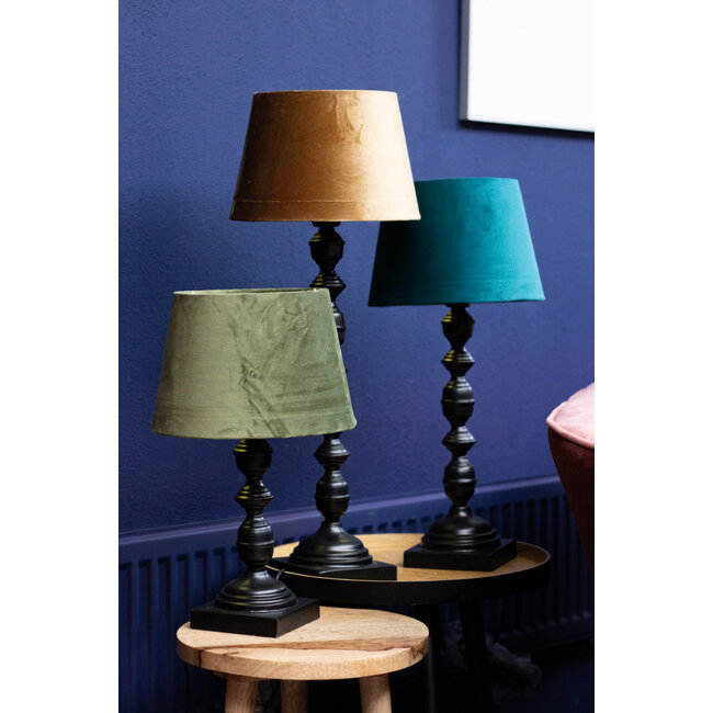 Mars & More lampvoet ornament zwart 12x12x40cm