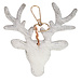 Mars & More sleutelhanger koehuid hert grijs medium 11cm goud