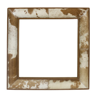 Mars & More spiegel vierkant koe bruin/wit 50x50cm