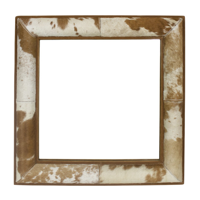 Mars & More spiegel vierkant koe bruin/wit 50x50cm