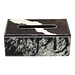 Mars & More tissuebox koehuid zwart/wit 25x14x9cm