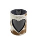 Mars & More windlicht koe hart bruin/wit 15cm
