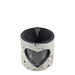 Mars & More windlicht koe hart zwart/wit 10cm