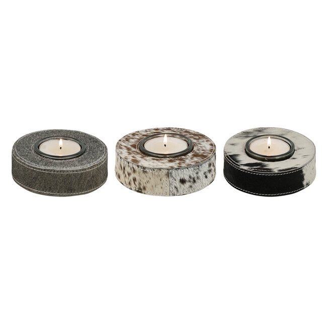 Mars & More windlicht koe zwart 13cm*