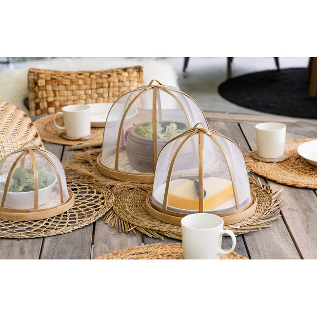 Mars & More zeegras placemat rond naturel franjes 38cm