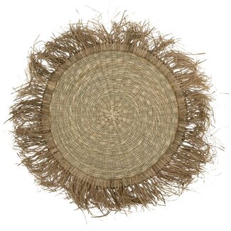 Mars & More zeegras vloerkleed rafels dia 90cm