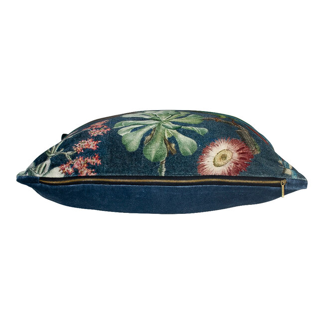 Mars & More kussen fluweel charming papegaaien groen blauw 45x45cm*