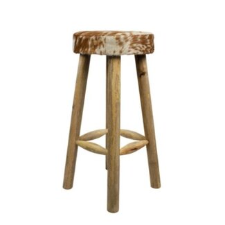 Mars & More barkruk koe bruin/wit 75cm