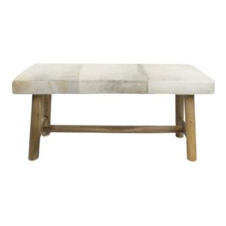 Mars & More bank chalet koe grijs 95cm