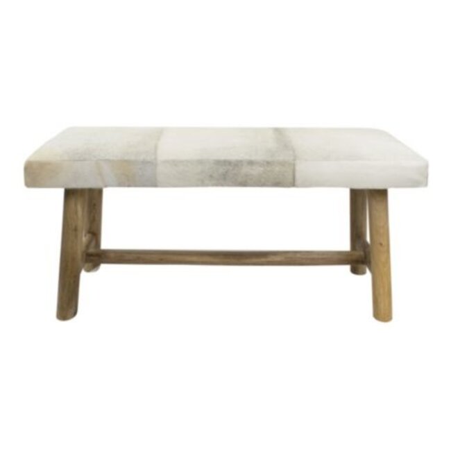 Mars & More bank chalet koe grijs 95cm