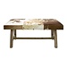 Mars & More bank chalet koe bruin wit 95cm