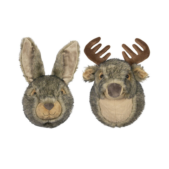Mars & More knuffel konijn wandkop 30cm