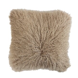 Mars & More kussen schaap krulhaar beige 40x40cm