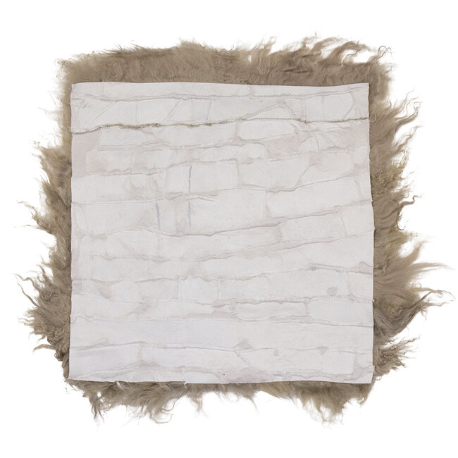 Mars & More Stoelvachtje schaap krulhaar beige 40x40cm