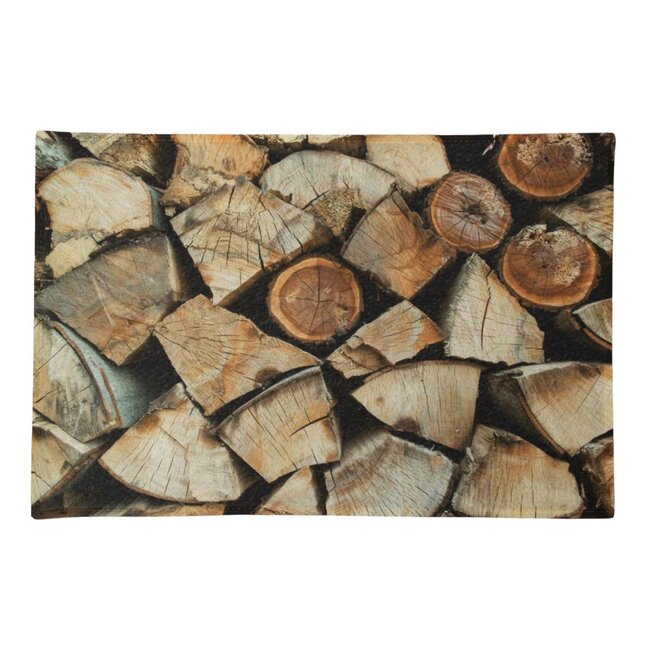 Mars & More deurmat geklooft hout 75x50cm