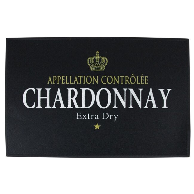 Mars & More deurmat wijn chardonnay zwart 75x50cm