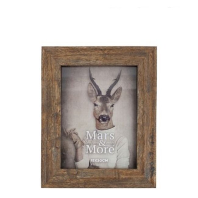 Mars & More fotolijst geprint hout natuur 15x20cm