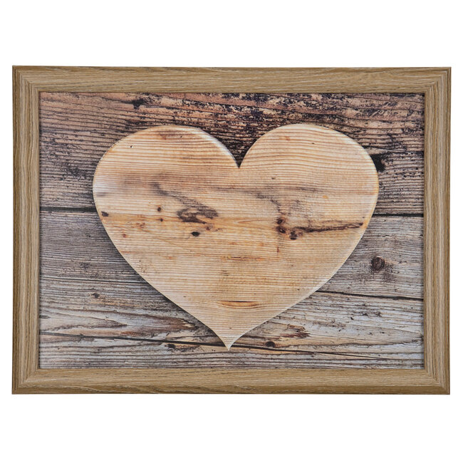 Mars & More schootkussen houten hart 43cm