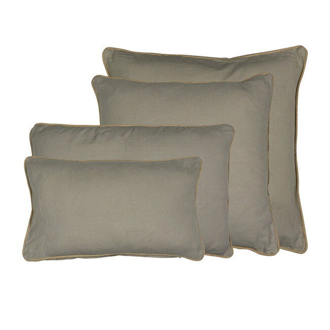 Mars & More kussen beige met jute bies 45x45cm*