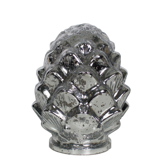 Mars & More led dennenappel zilver small 17cm*