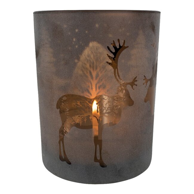 Mars & More Theelichthouder Rendier brons large 18cm