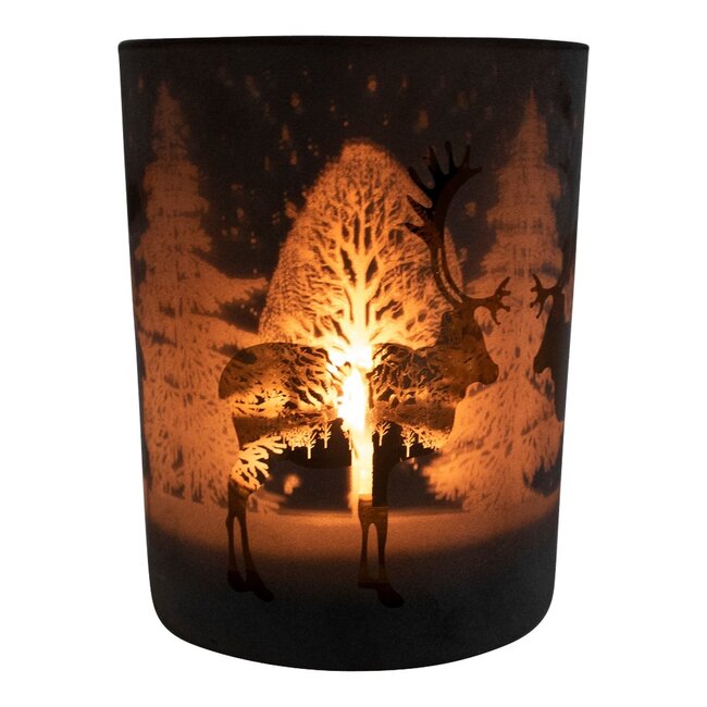 Mars & More Theelichthouder Rendier brons large 18cm
