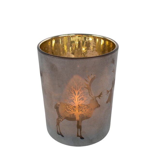 Mars & More Theelichthouder Rendier brons medium 12cm
