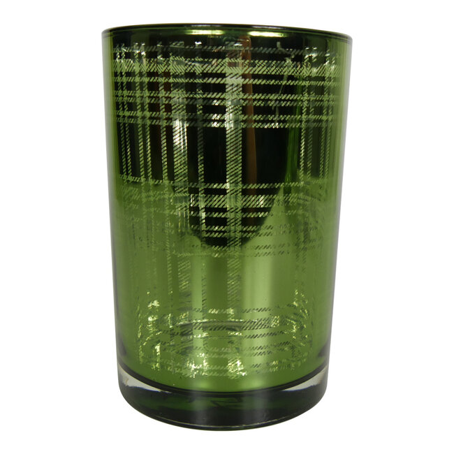 Mars & More Theelichthouder ruit groen large 18cm*