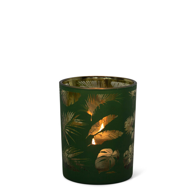 Mars & More *Theelichthouder veren groen small 8cm*