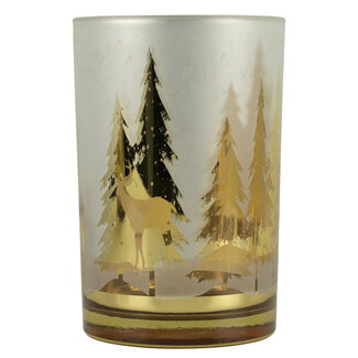 Mars & More Theelichthouder hert boom goud large 18cm
