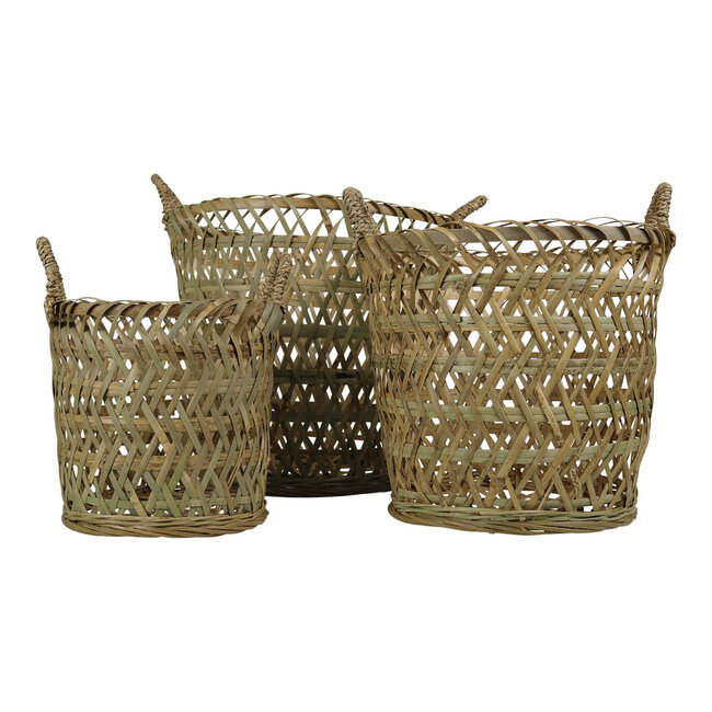 Mars & More bamboe manden rond (set of 3)*