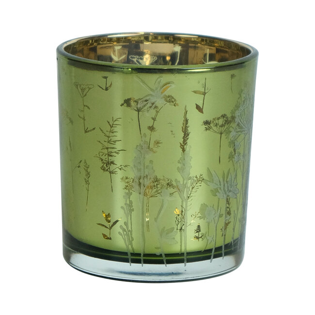 Mars & More Theelichthouder veldbloem groen small 8cm