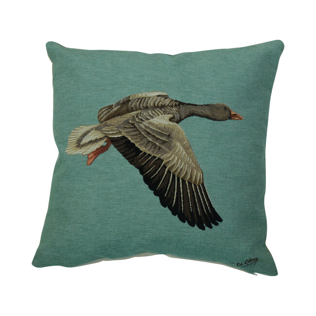 Mars & More gobelin kussen grauwe gans laag 45x45cm