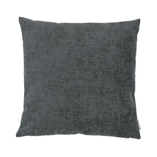 Linen & More Prince Fluweel Melee kussen donkergrijs 45x45cm