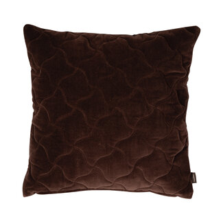 Linen & More Dayna Fluweel kussen bruin 45x45cm