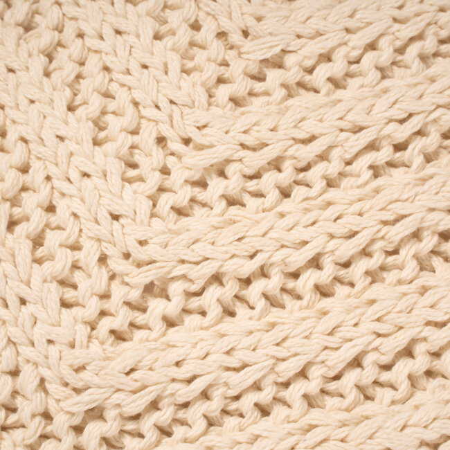 Linen & More Eliv Knitted kussen wit 45x45cm