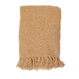 Linen & More Leila plaid beige 170x130cm Linen & More Leila plaid beige 170x130cm