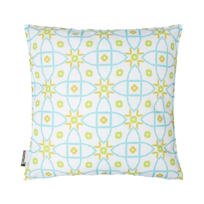 2Lif Mila Outdoor green/aqua Cushion 47 cm x 47 cm