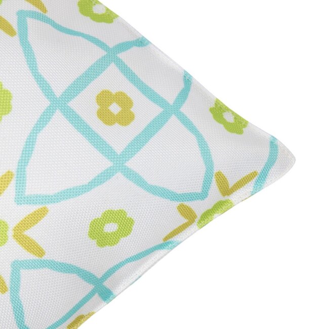 2Lif Mila Outdoor green/aqua Cushion 47 cm x 47 cm