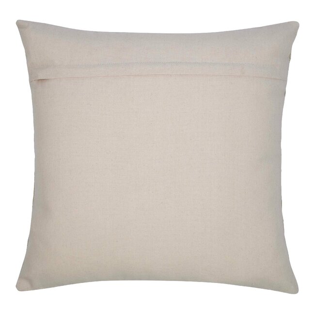 Linen & More Rosanna Kussen geborduurd licht groen 45x45cm