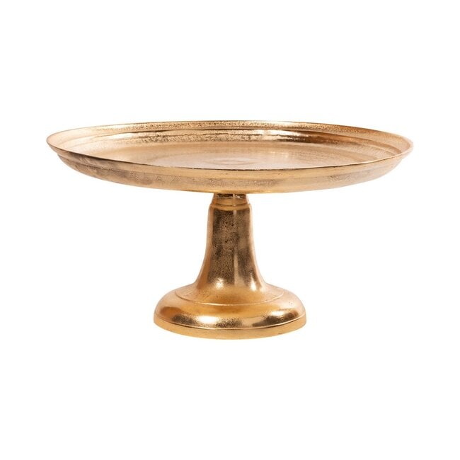 Mars & More dienblad op voet champagne goud 25x25x16cm