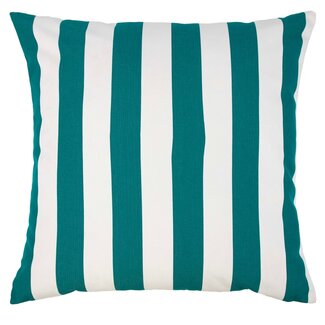 2Lif Lef grote streep buitenkussen petrol 60x60cm