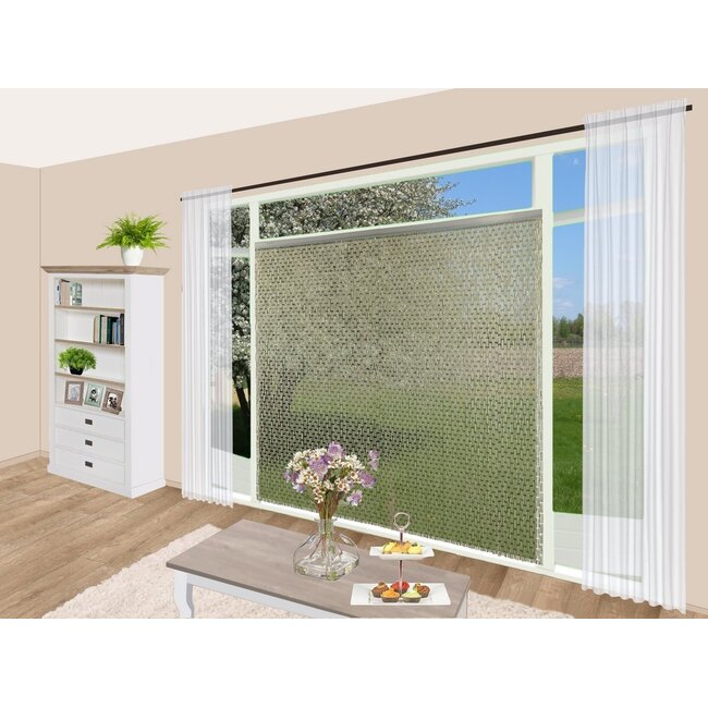 Sun Arts Vliegengordijn Verspringend crème  90x210 cm