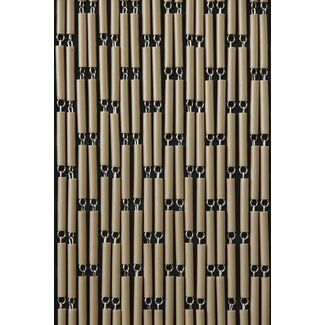 Sun Arts Vliegengordijn Verspringend taupe 90x210 cm