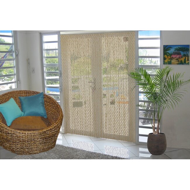 Sun Arts Vliegengordijn Verspringend taupe 90x210 cm