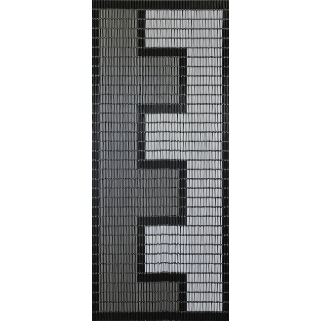 Sun Arts Vliegengordijn rits wit - zilver - zwart 90x210 cm