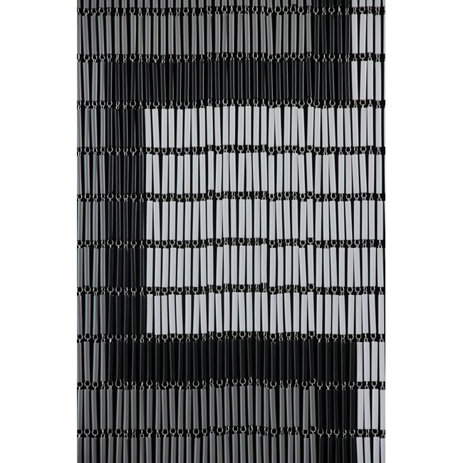 Sun Arts Vliegengordijn rits wit - zilver - zwart 90x210 cm