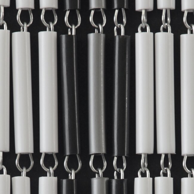 Sun Arts Vliegengordijn banen wit - zilver - zwart 90x210 cm